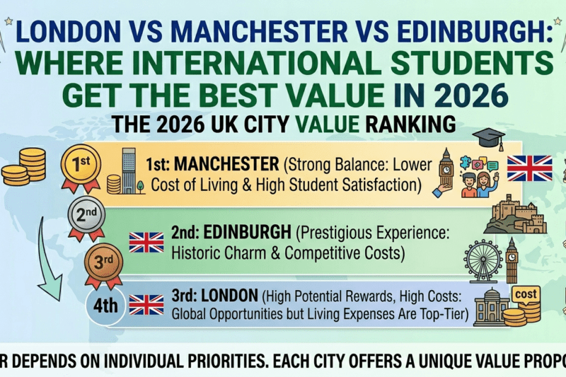 London vs Manchester vs Edinburgh: Where International Students Get the Best Value in 2026