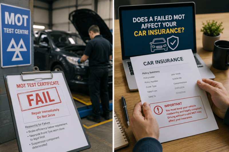 Does a Failed MOT Affect Your Car Insurance?