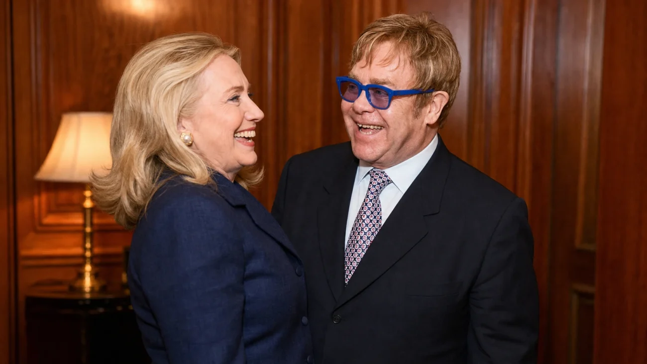 elton john and hillary clinton