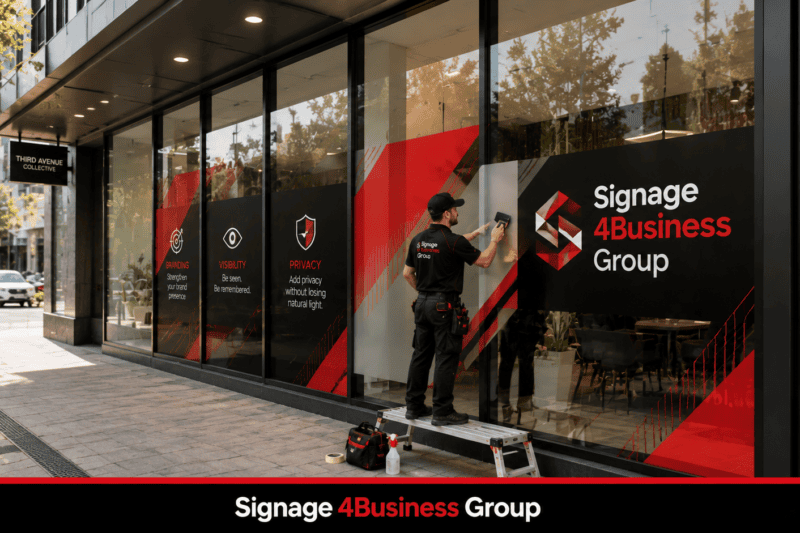 How Window Signage Turns Empty Glass Space Into a Marketing Tool