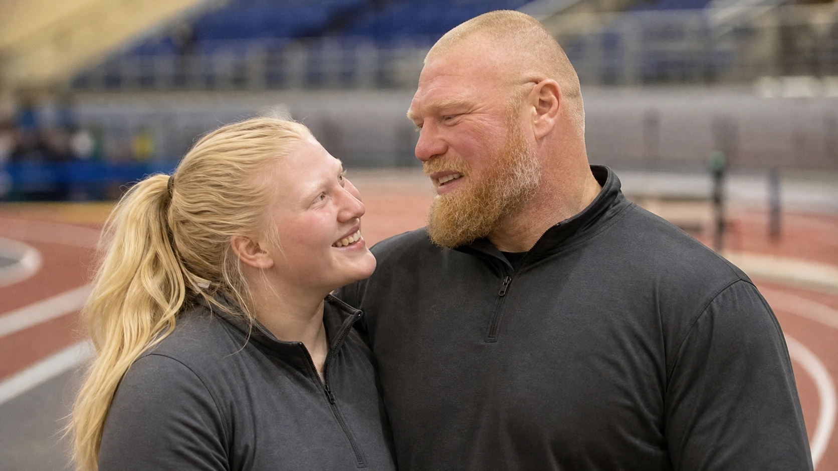 Mya Lesnar and Her Father Brock Lesnar - Mya Lesnar Height